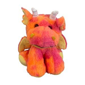 Daken The Dragon Plush Mystic Pets Stuffed Animal Peek A Boo Toys Pink Orange